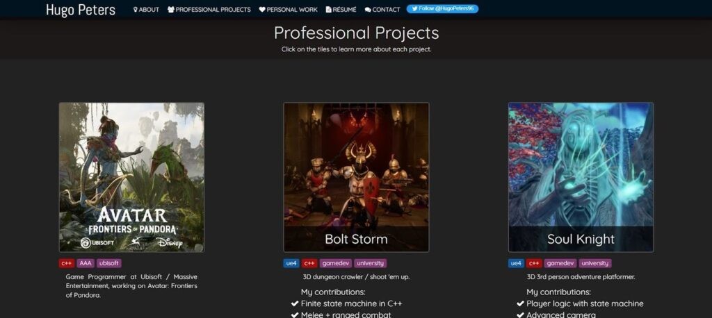 Portfolio showcase banner